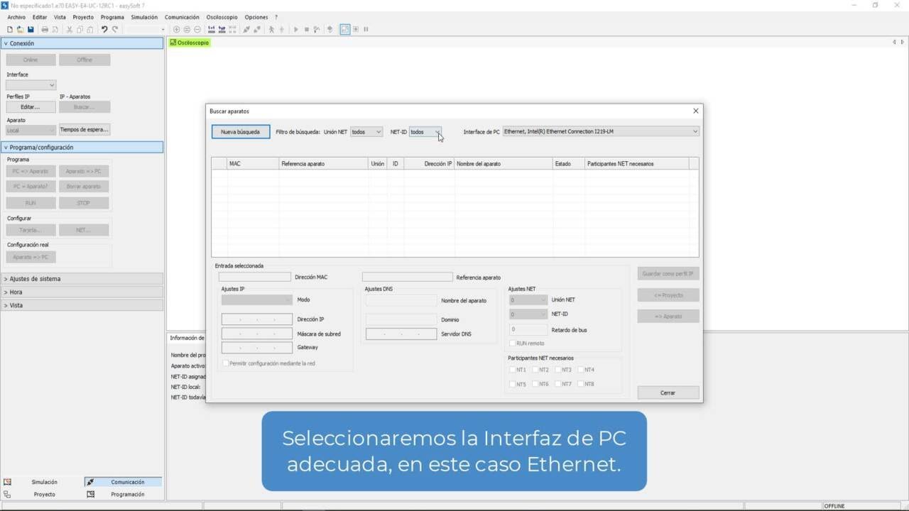 Easysoft training 08 - Conexión Ethernet entre easyE4 y PC vía IP estática