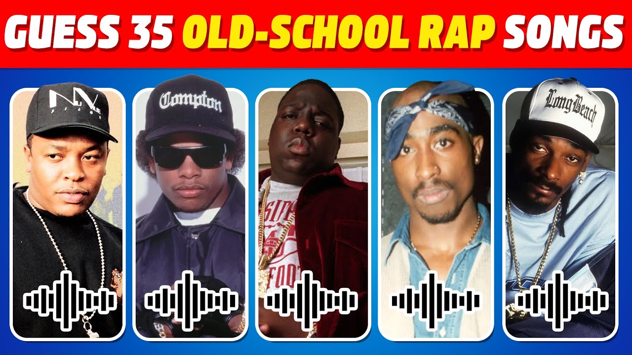 Guess 35 Old-school Rap songs | Guess the song quiz | Rap Songs Quiz 2025 | 2pac, Biggie, dr dre