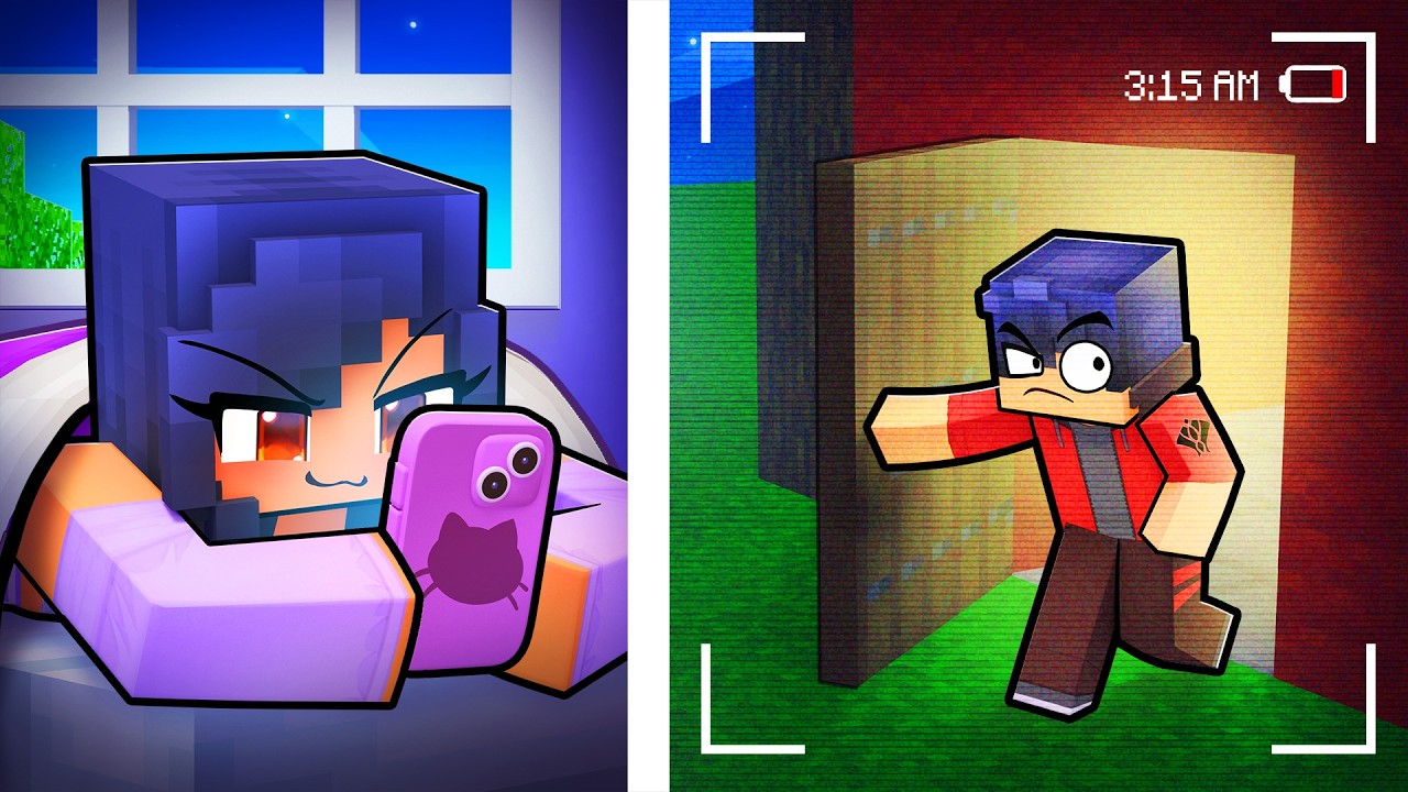 USING MY PHONE TO SPY for 24 HOURS in Minecraft!