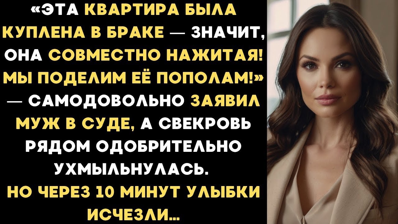 Во время суда муж и свекровь смеялись надо мной, но уже через 10 минут их улыбки исчезли…