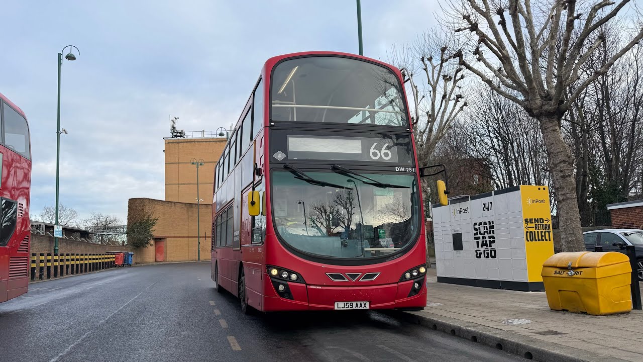 FULL ROUTE VISUAL | London Bus Route 66: Leytonstone - Romford Station | DW251 - LJ59AAX