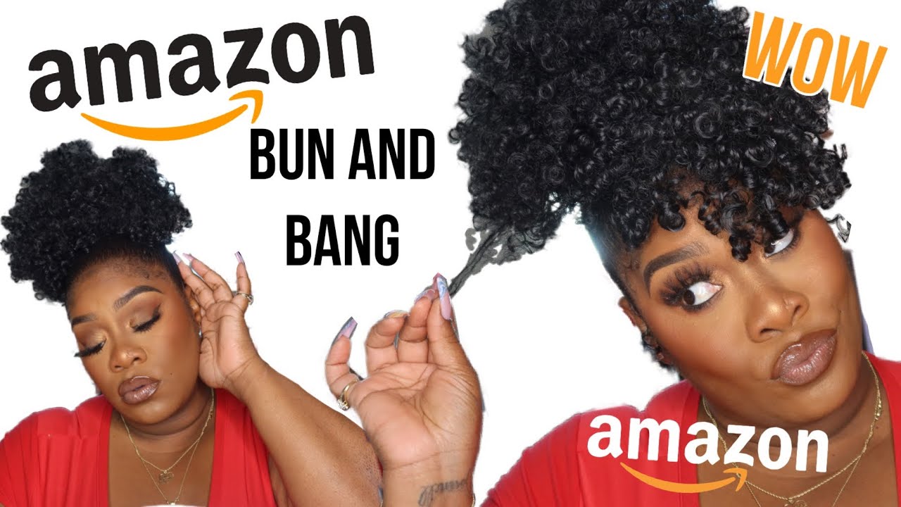 Amazon Ponytail Tutorial & Bangs Must Have #amazonhair #amazonponytail  #updo