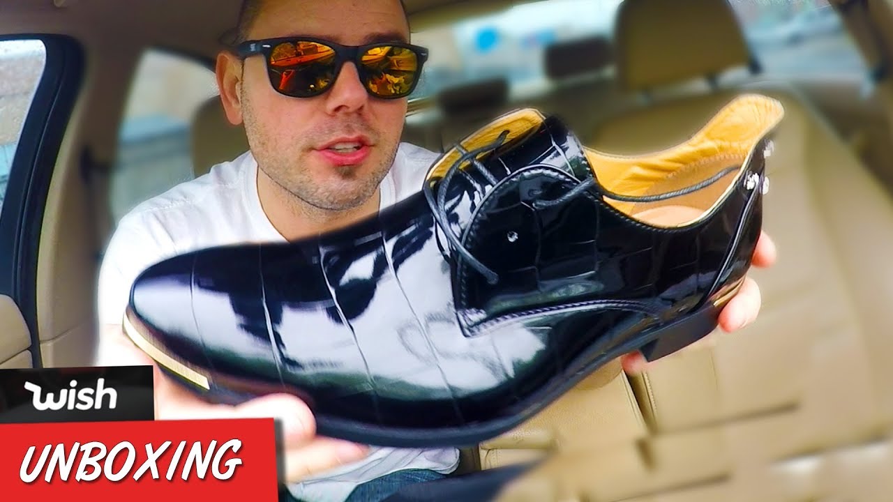 AWESOME $15 LEATHER Business Shoes from WISH.com UNBOXING Review