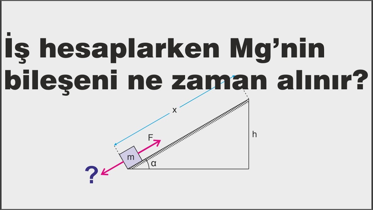 İş hesabı yaparken mg'nin bileşenini ne zaman alırız, ne zaman almayız?