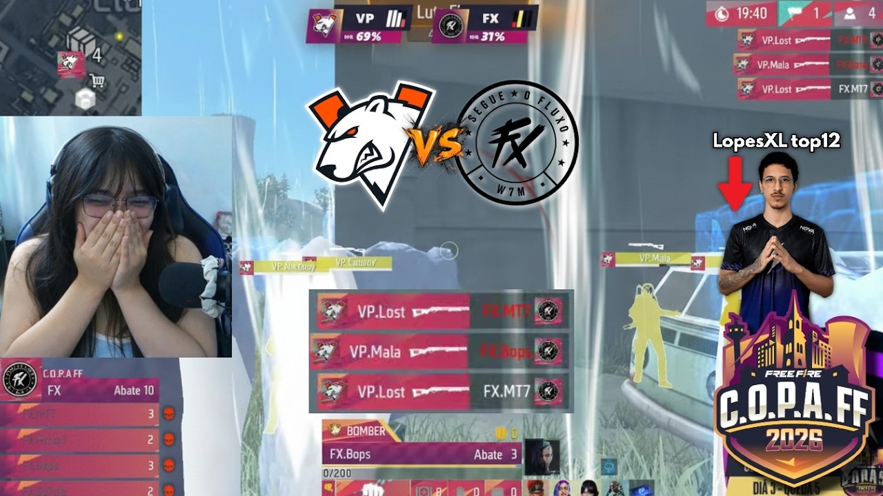 VIRTUS PRO TOP 1 en BRASIL🇧🇷🏆 FLUXO vs VP😳//LOPESXL TOP 12💀 - C.O.P.A. FF