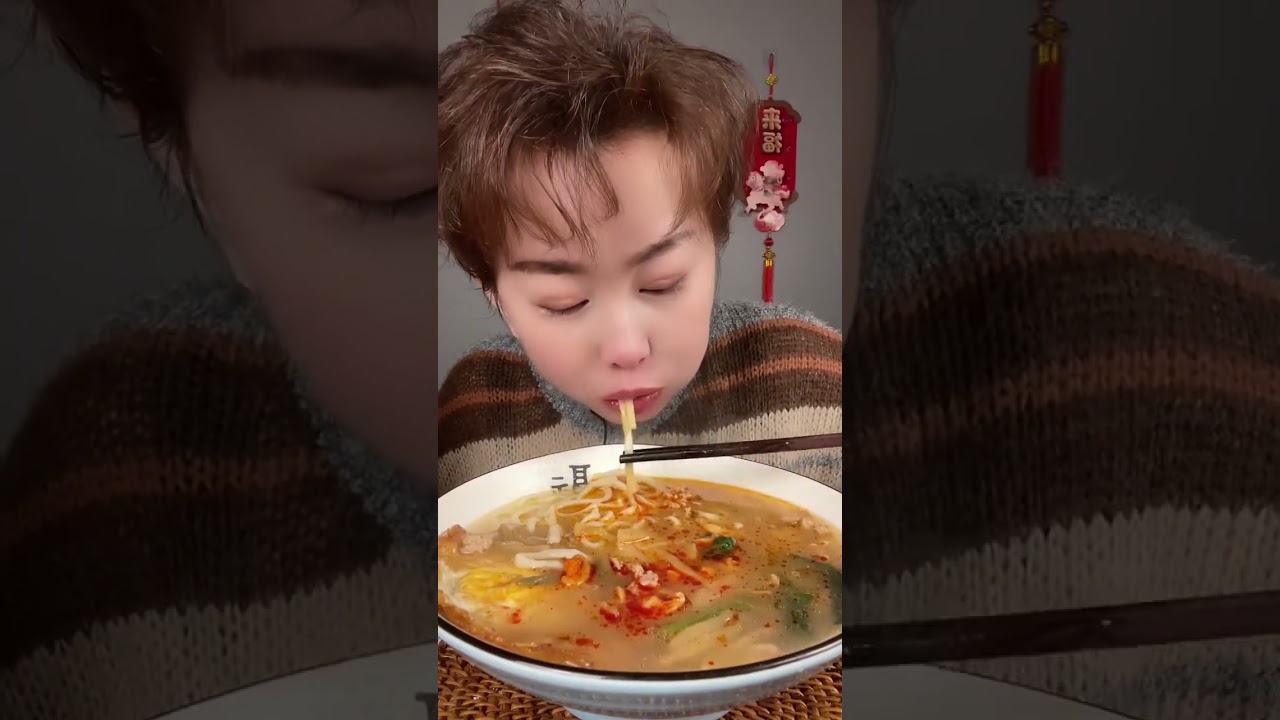 吃炒面 Mukbang Chinese Food and Eating Sound #025