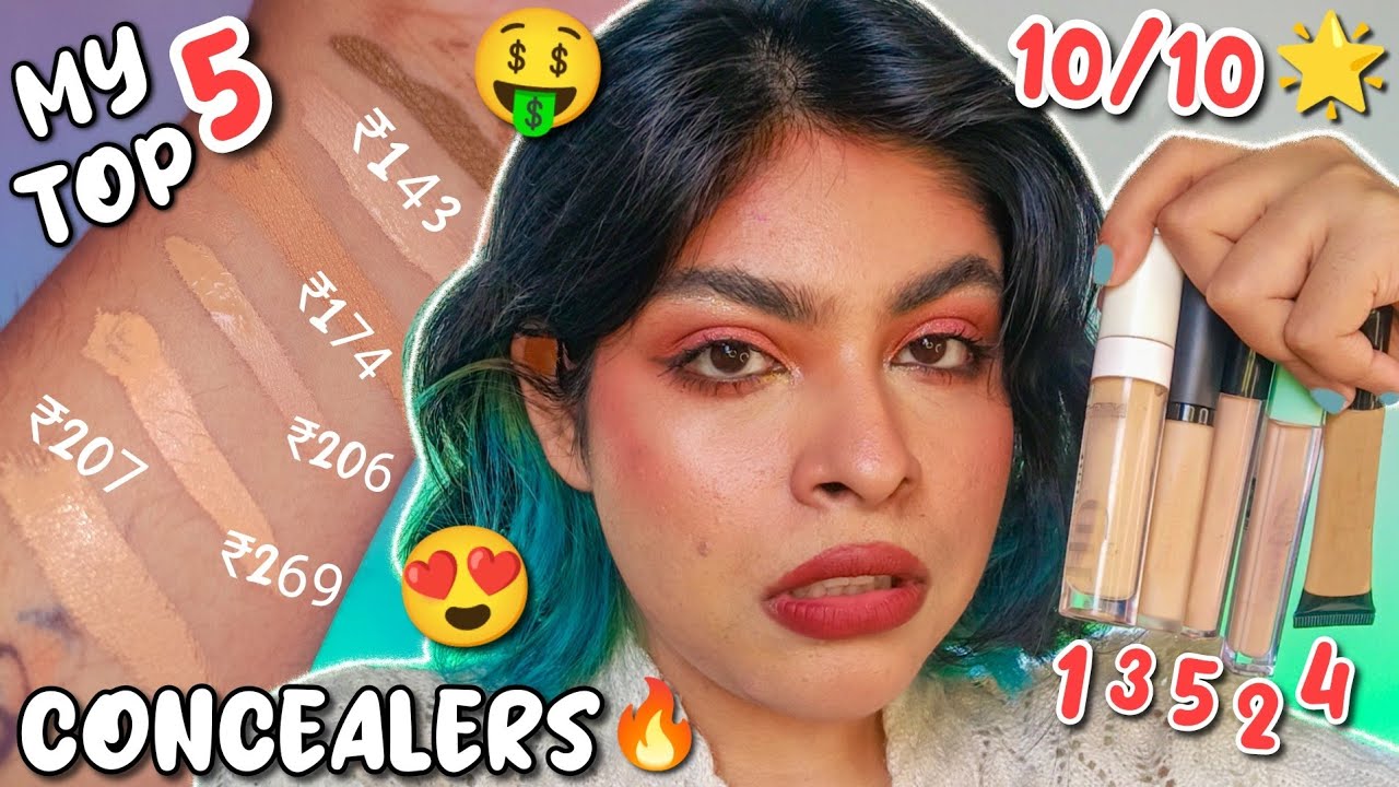 UNDER 300🔥 TOP 5 BEST CONCEALERS IN INDIA | My Top 5 Best Concealers 2023| Best Concealers Under 300