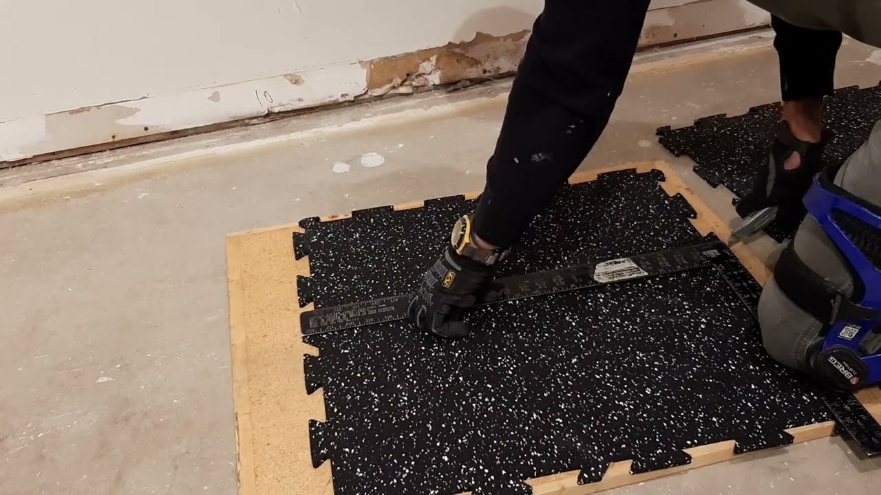 Want a home gym?  How to install rubber tile flooring to prevent damage
