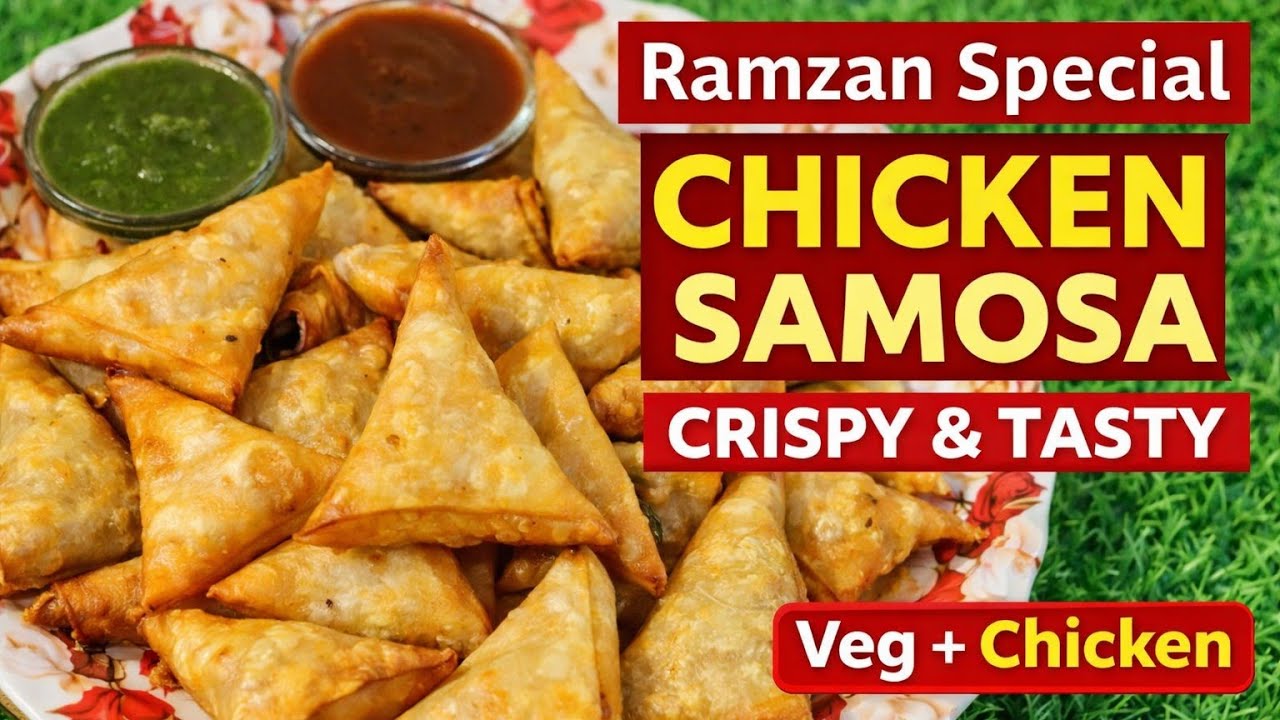 इफ्तार के लिए वेज चिकन समोसा | Chicken Samosa Recipe | Aasan & Kurkura Recipe