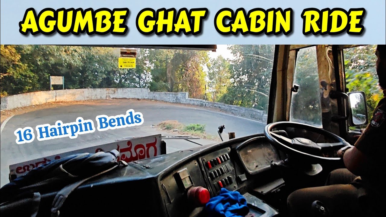 SHIVAMOGGA - AGUMBE Cabin Ride | Hairpin Bends #bus #ghat #travel #volvo #vlog #trending#bussid#goa