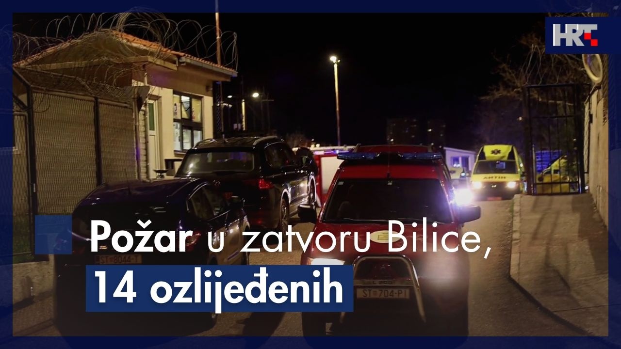 Požar u splitskom zatvoru Bilice, 14 osoba ozlijeđeno zbog dima