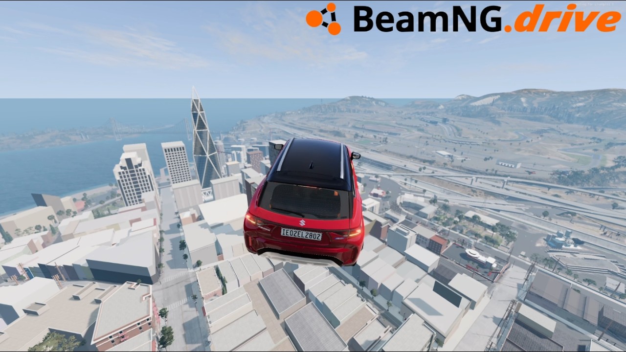 INSANE Car Jump Into Building! Brutal Impact | BeamNG Drive