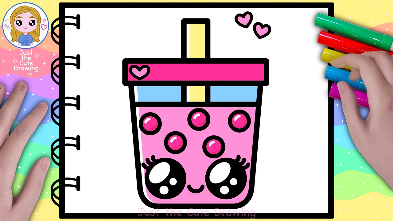 How to Draw Bubble Tea Easy Step by Step For Kids