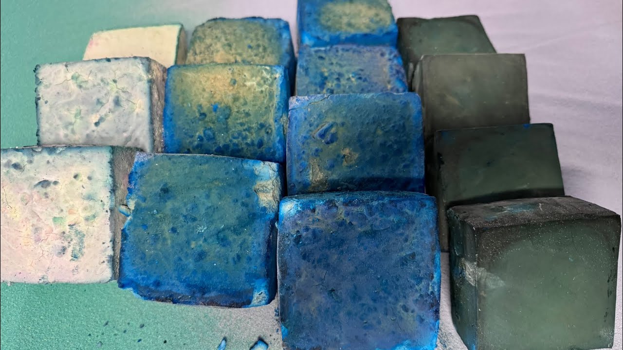Moody Blues & Muted Hues | Soft & Dense Reformed Gym Chalk ASMR Crush