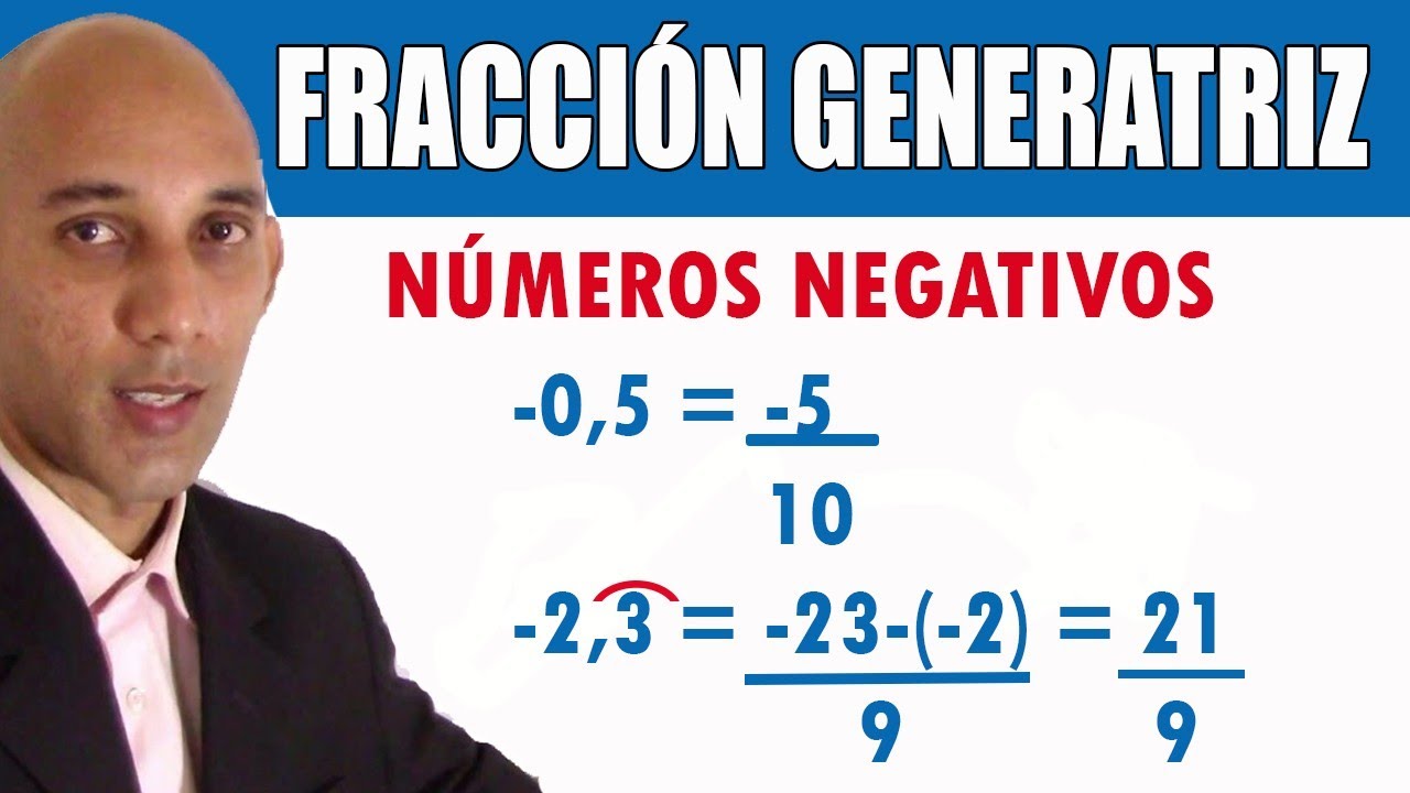 Fracción Generatriz de Números Negativos - Explicación completa.
