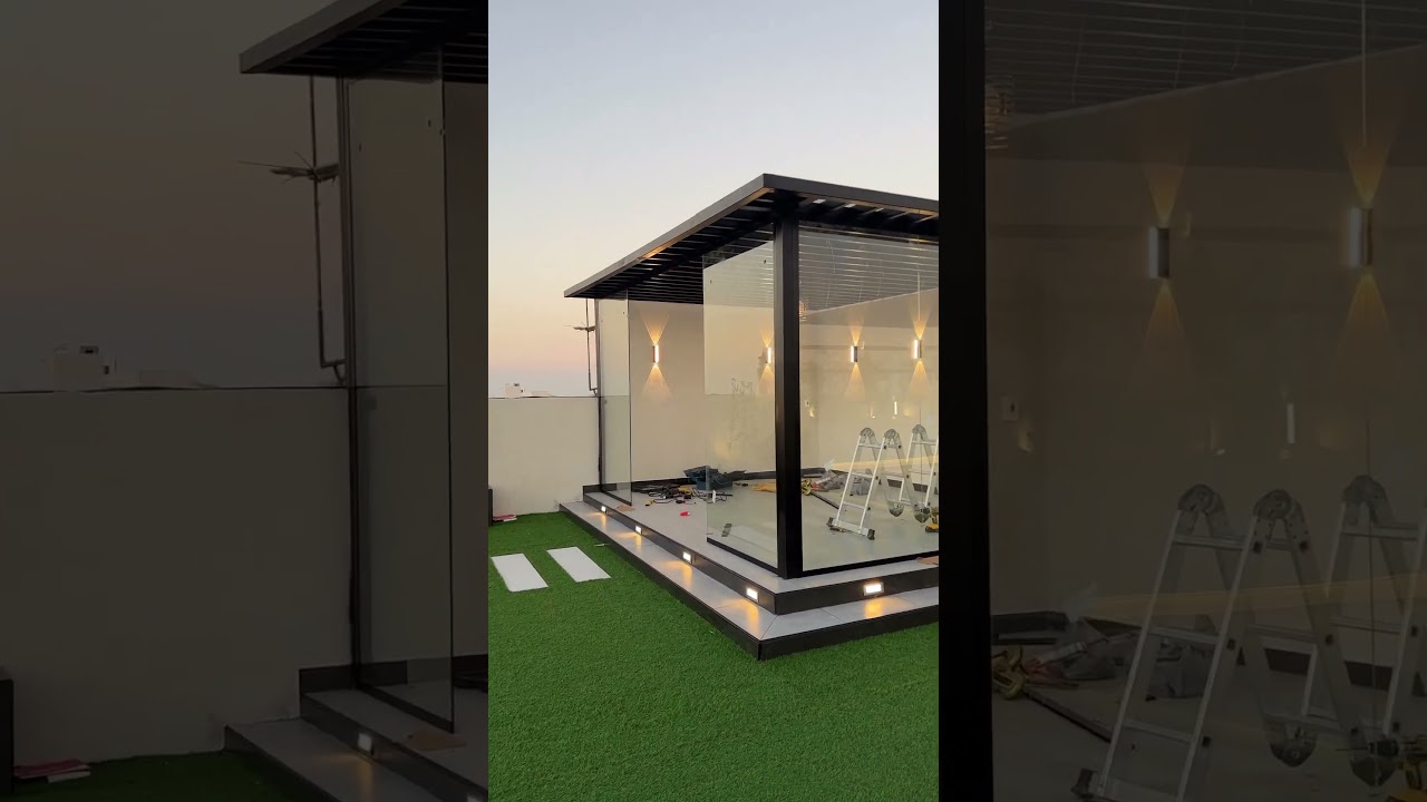 Glass House construction,pergola design,porta cabin#pergola#gardendesign