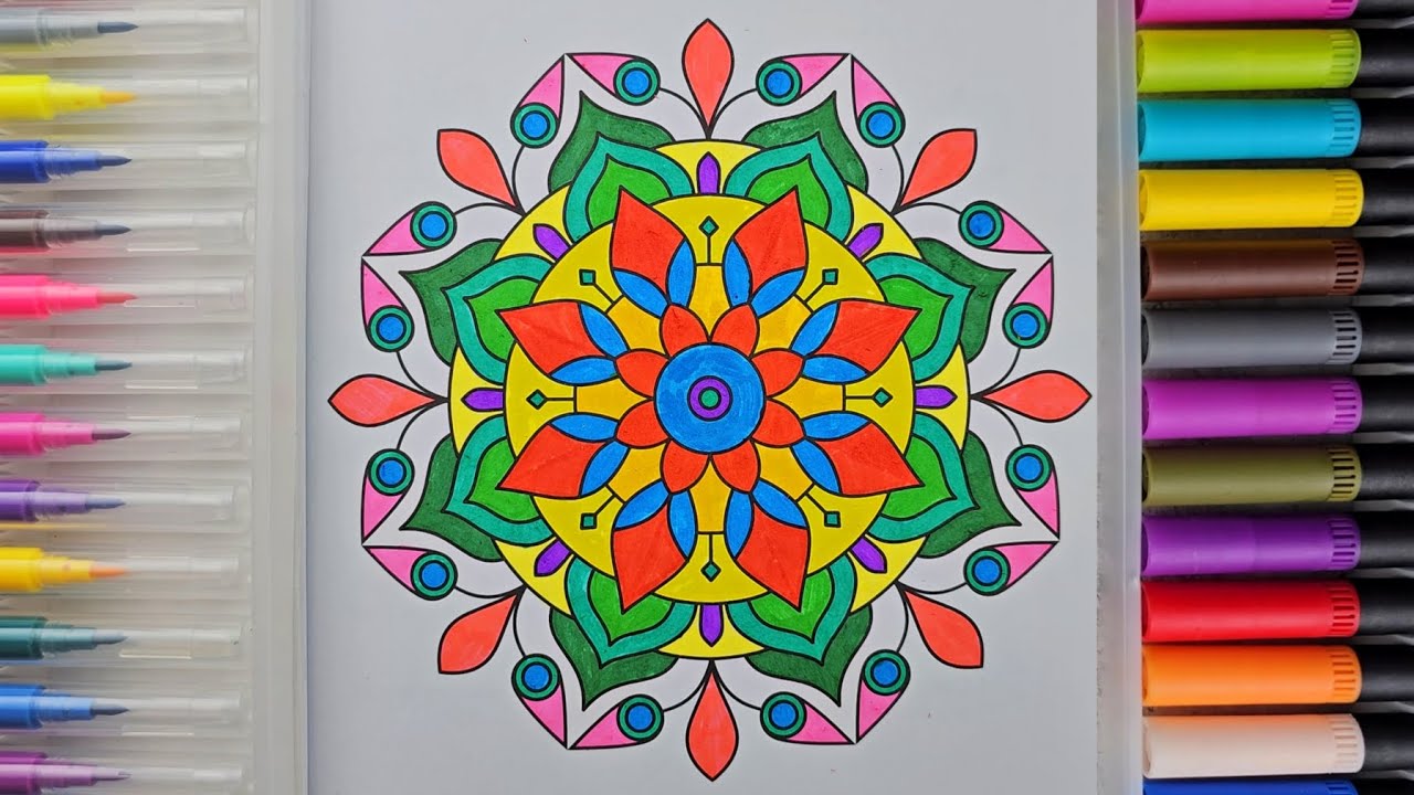 Peaceful Mandala Coloring | ASMR + Calming Music for Relaxation (Ep. 78)