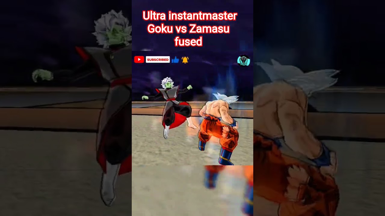 Ultra instantmaster Goku vs Zamasu fused 