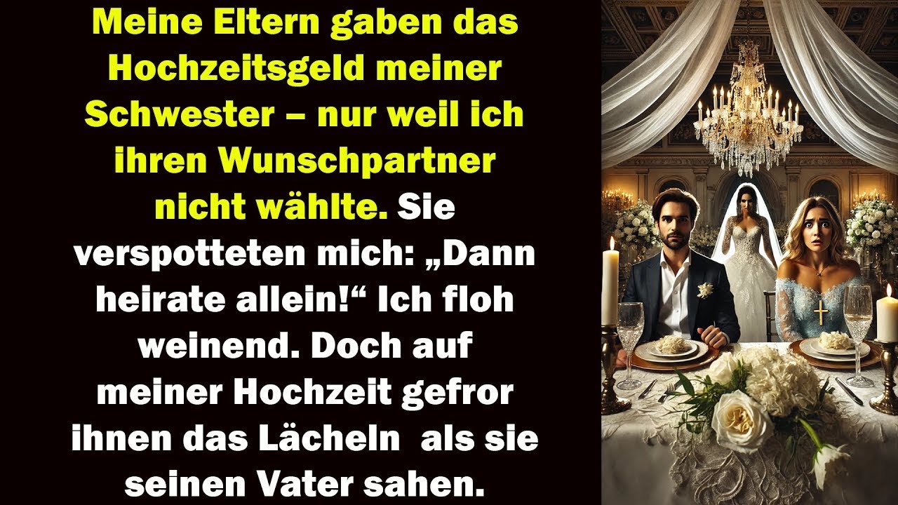 Sie verspotteten mich  doch auf meiner Hochzeit erstarrten sie beim Anblick seines Vaters