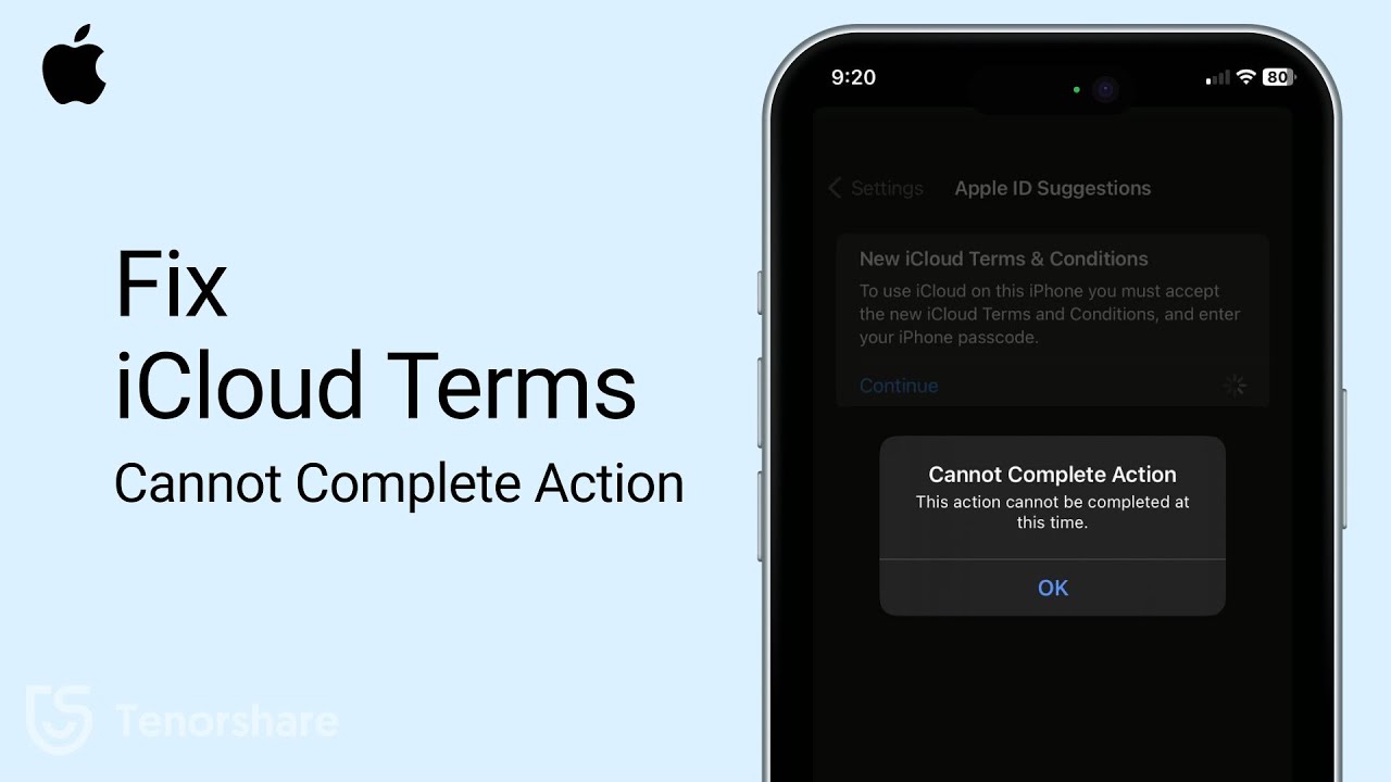 Dec.2024 | Fix iCloud Terms and Conditions Cannot Complete Action - iPhone/iPad