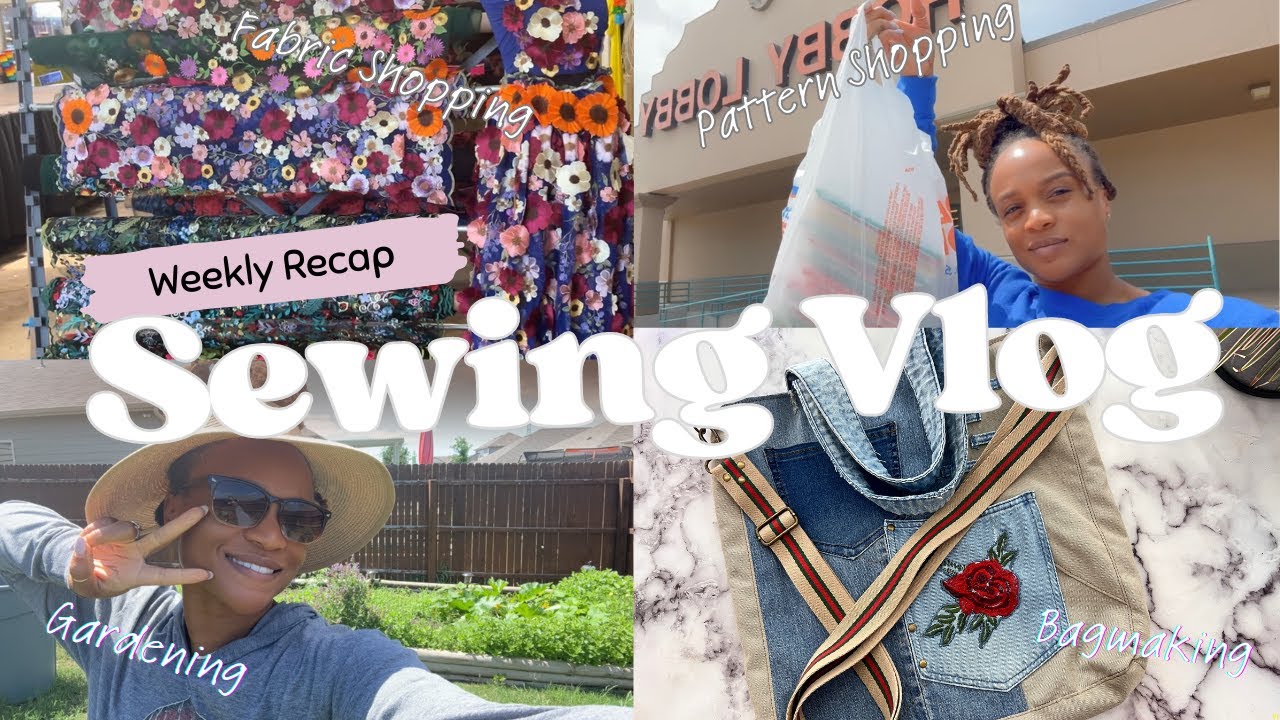 Sewing vlog | Frocktails fabric shopping | Gardening