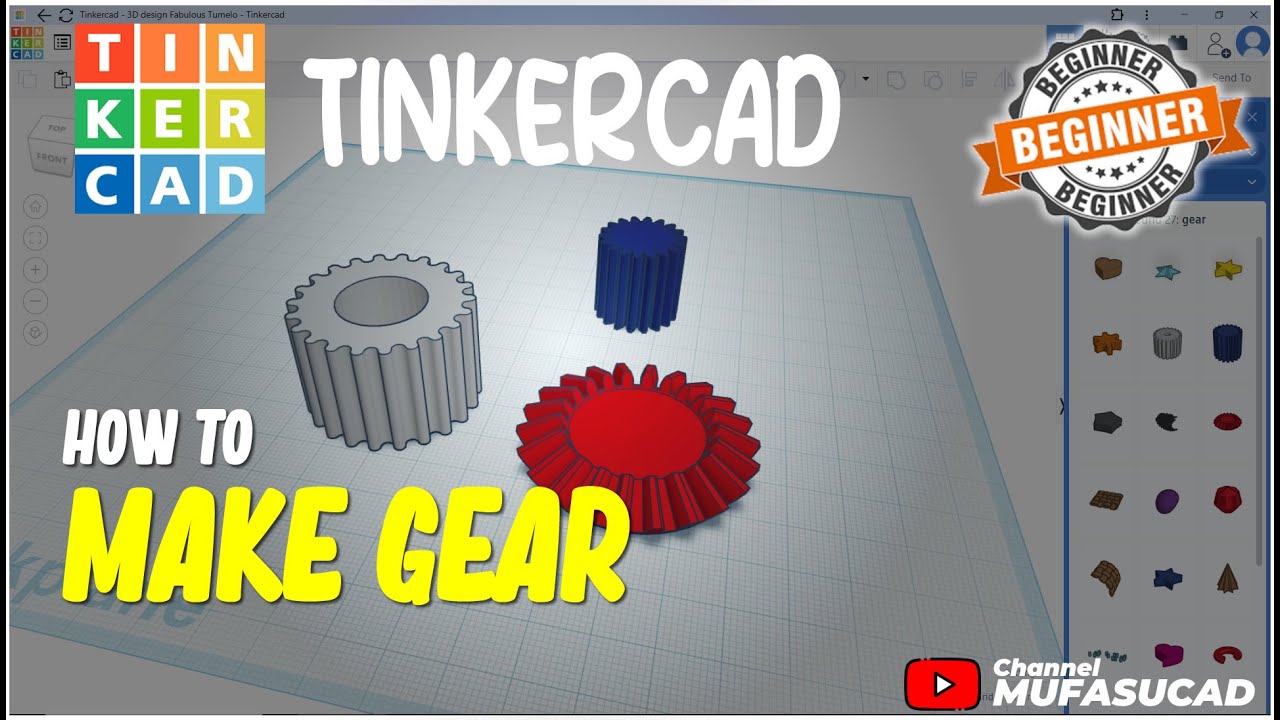 How To Make Gear In TinkerCAD
