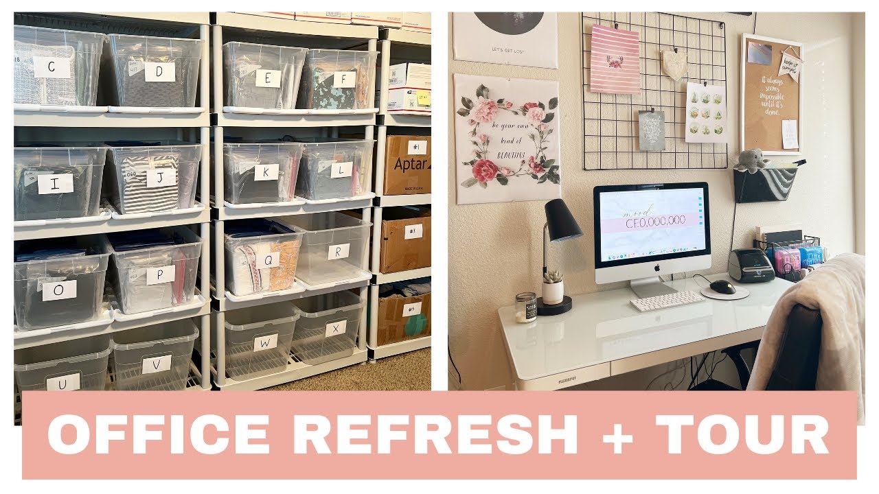 Rearrange My Office With Me + Full-Time Reseller Office Tour | Office Refresh For 2022