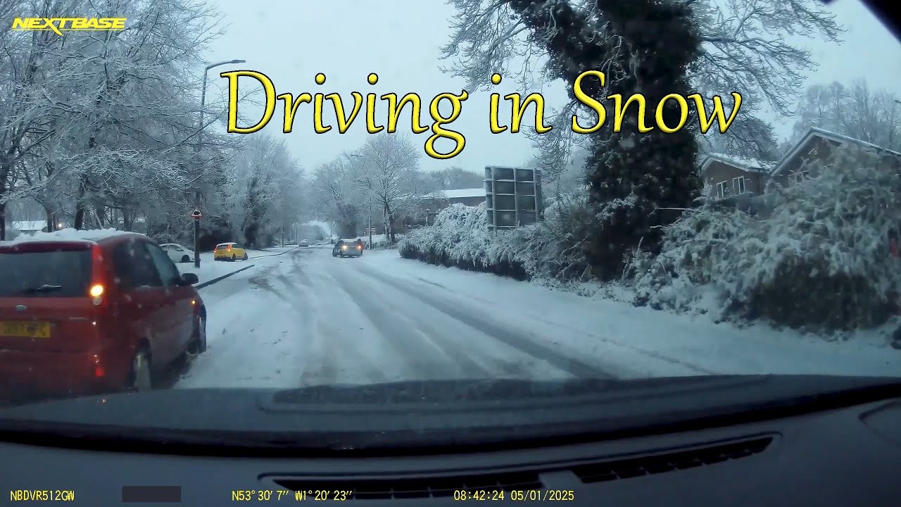 Driving in Snow, Wath Upon Dearne, Rotherham, Sun 5th Jan 202