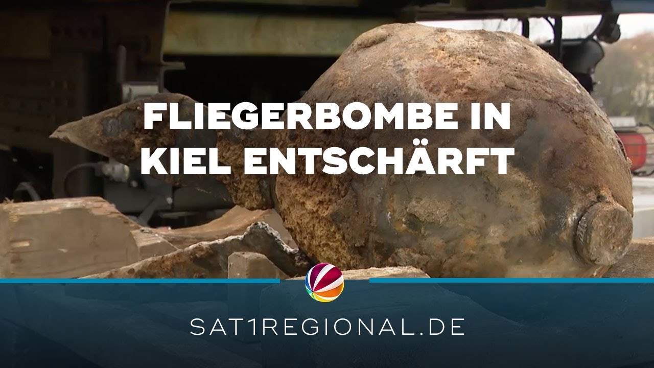 Bombenentschärfung auf Kieler Schleuseninsel Holtenau erfolgreich