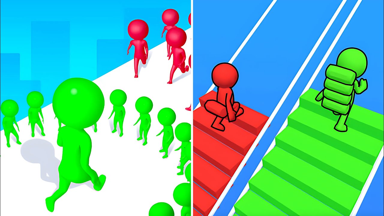 Circle Run Vs Bridge Race🔴🔴🔴Walkthrough Android IOS Update 77777 Gameplay BE11