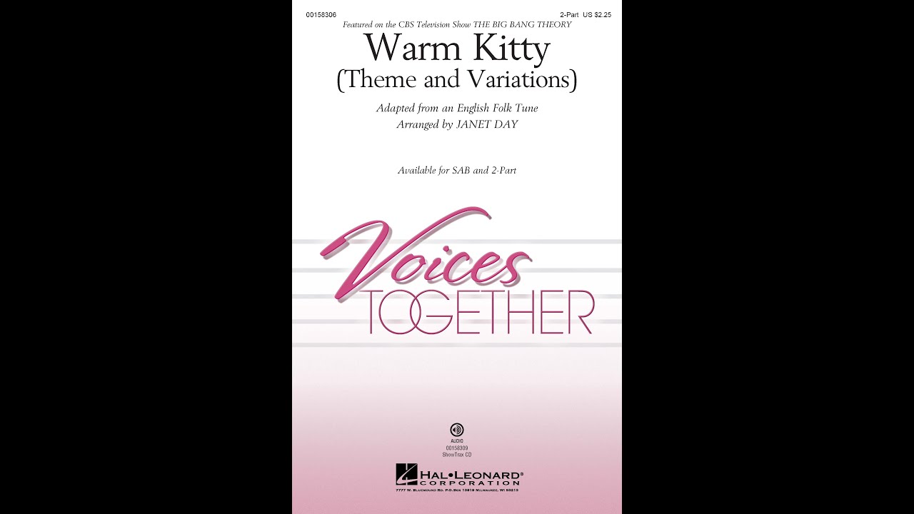 Warm Kitty (2-Part Choir) - Arranged by Janet Day