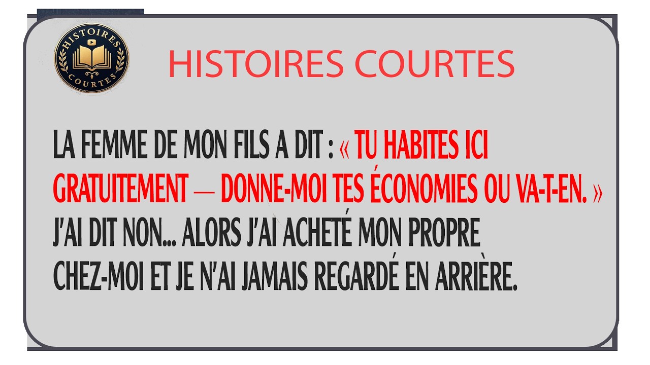 J'ai donné 35000€ à mon fils et sa femme m'a demandé un loyer : ma décision les a laissés sans voix