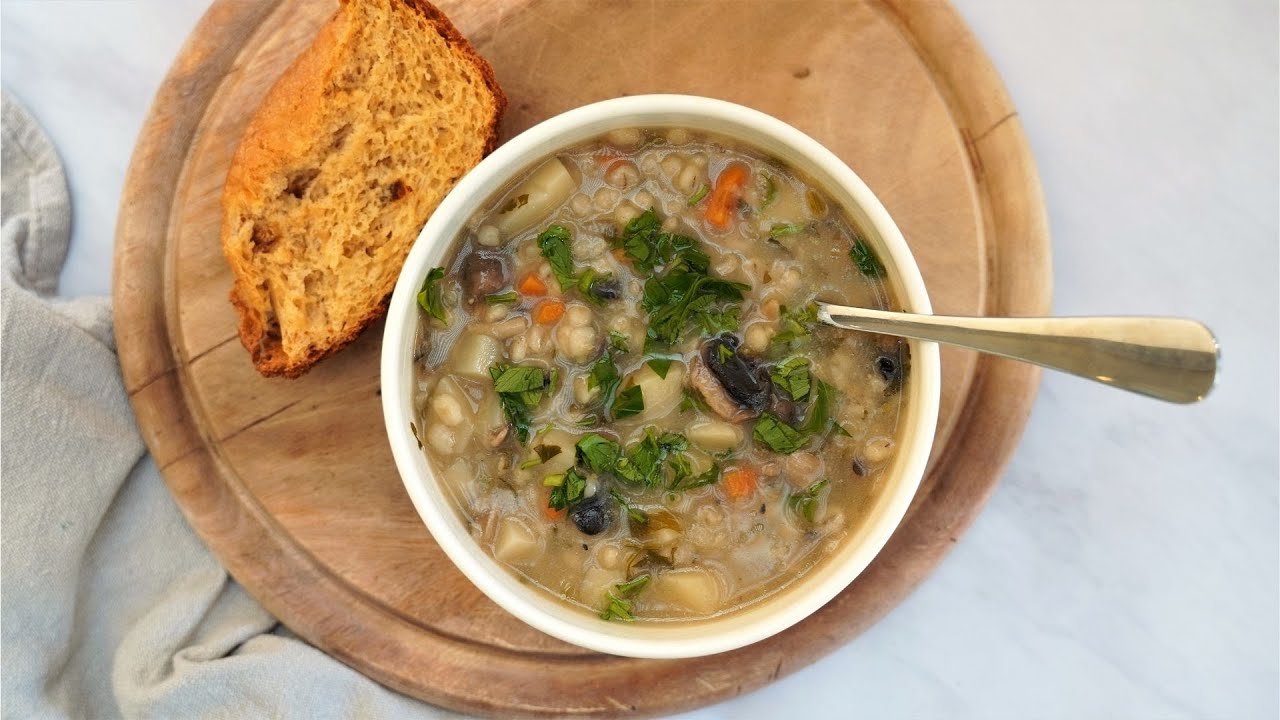 Barley and Mushroom Soup || Healthy & Vegan recipe