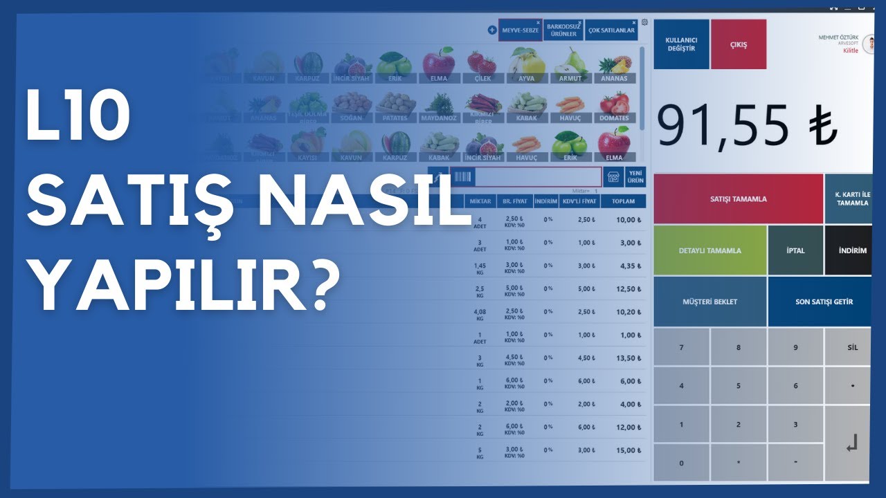 6. Satış Nasıl Yapılır? | L10 Barkod Sistemi | Arvesoft