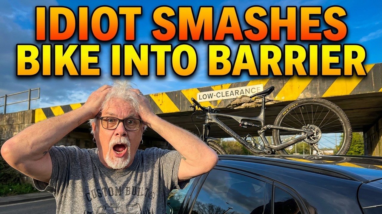 IDIOT SMASHES BIKE INTO BARRIER! Then THIS Happens&hellip;