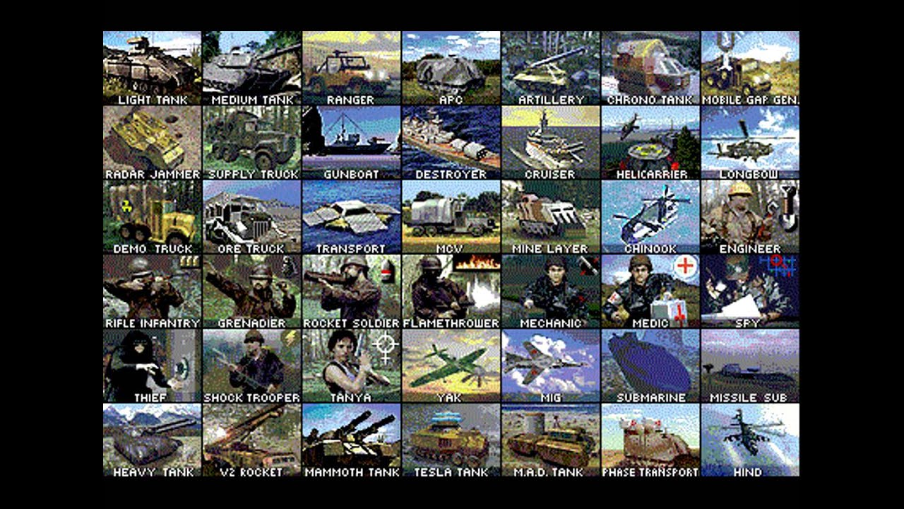Command & Conquer Red Alert - Units Quotes