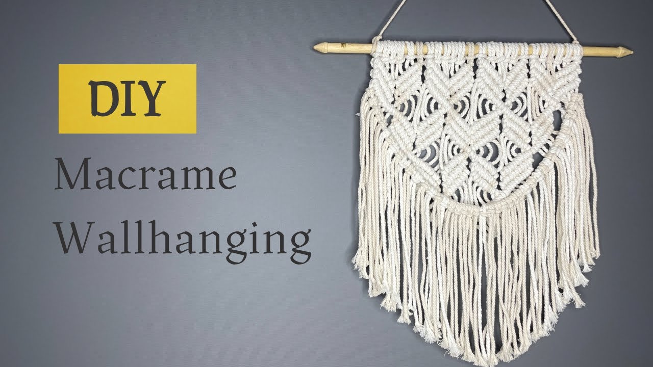 MACRAME WALLHANGING TUTORIAL | EASY MACRAME TUTORIAL FOR BEGINNERS ||