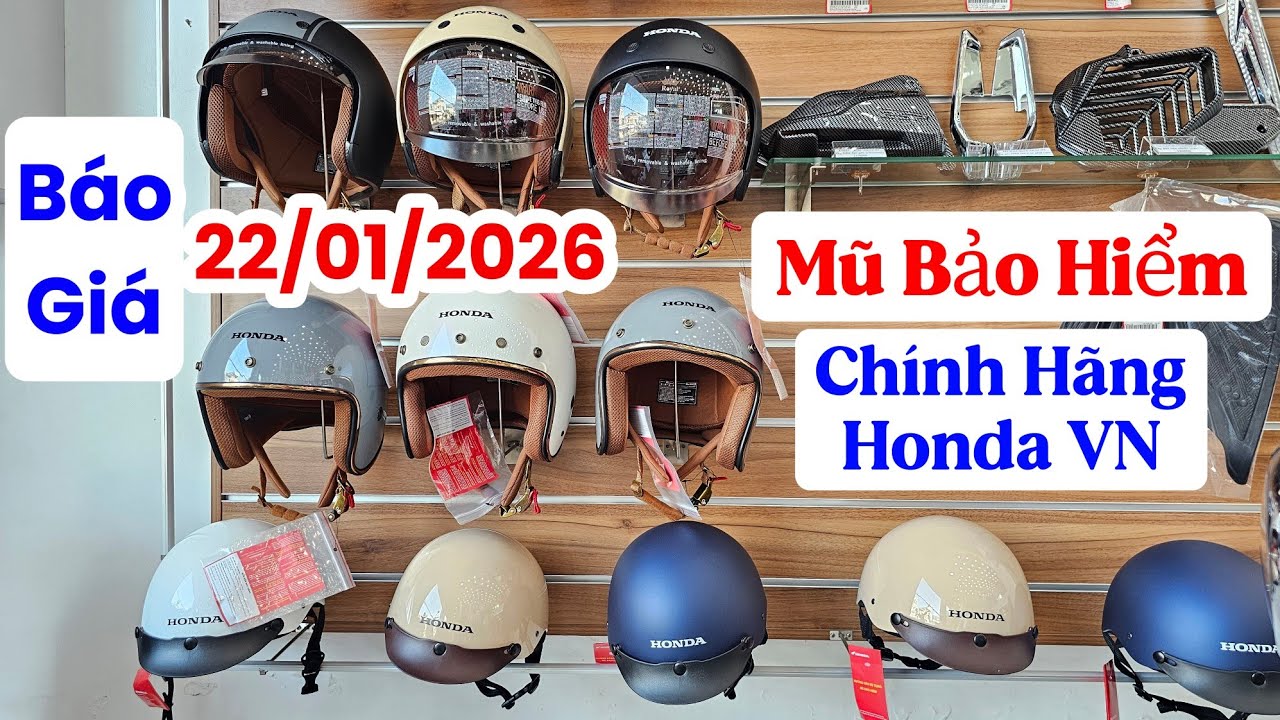 Báo Giá mũ bảo hiểm Honda VN ngày 22/01/26 tại head Huỳnh Bạch Tùng. Khải Phạm #mubaohiem #honda #xe