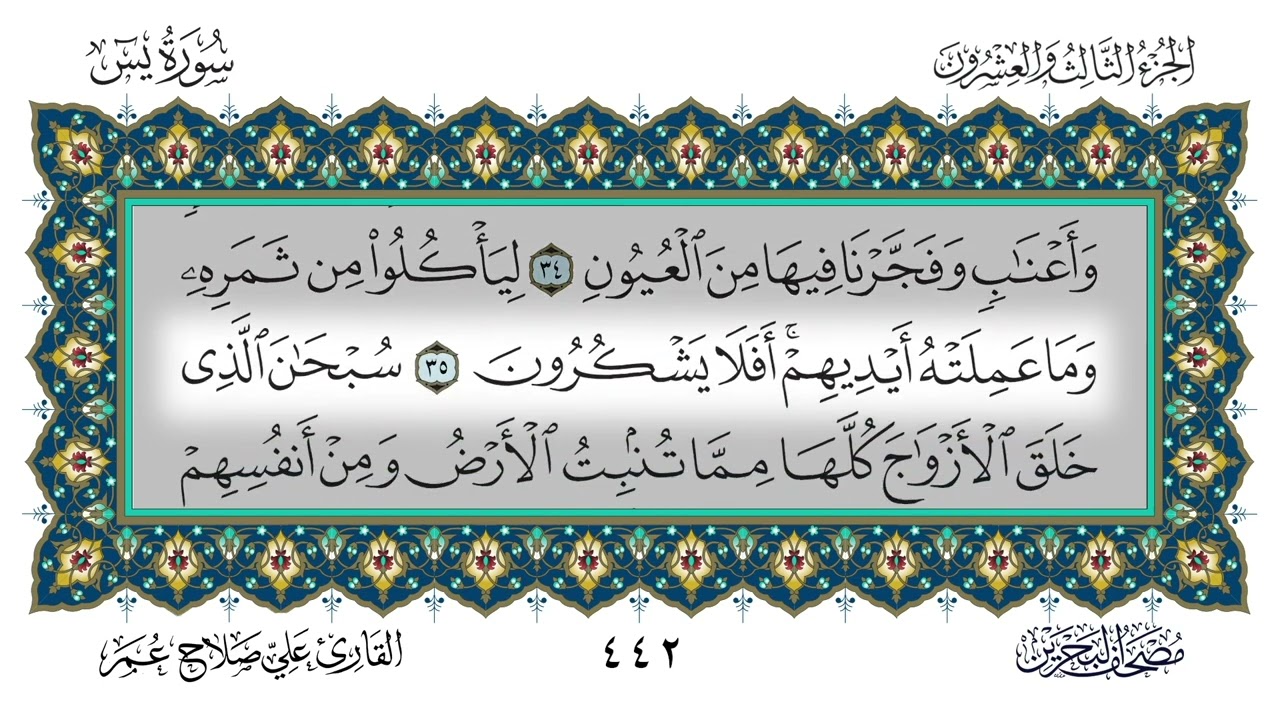 (36) سورة يس القارئ علي صلاح عمر