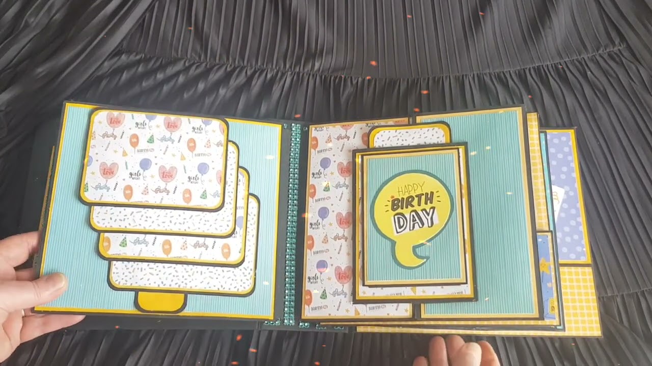 Album anniversaire bloc celebrate action #popup #scrapbooking