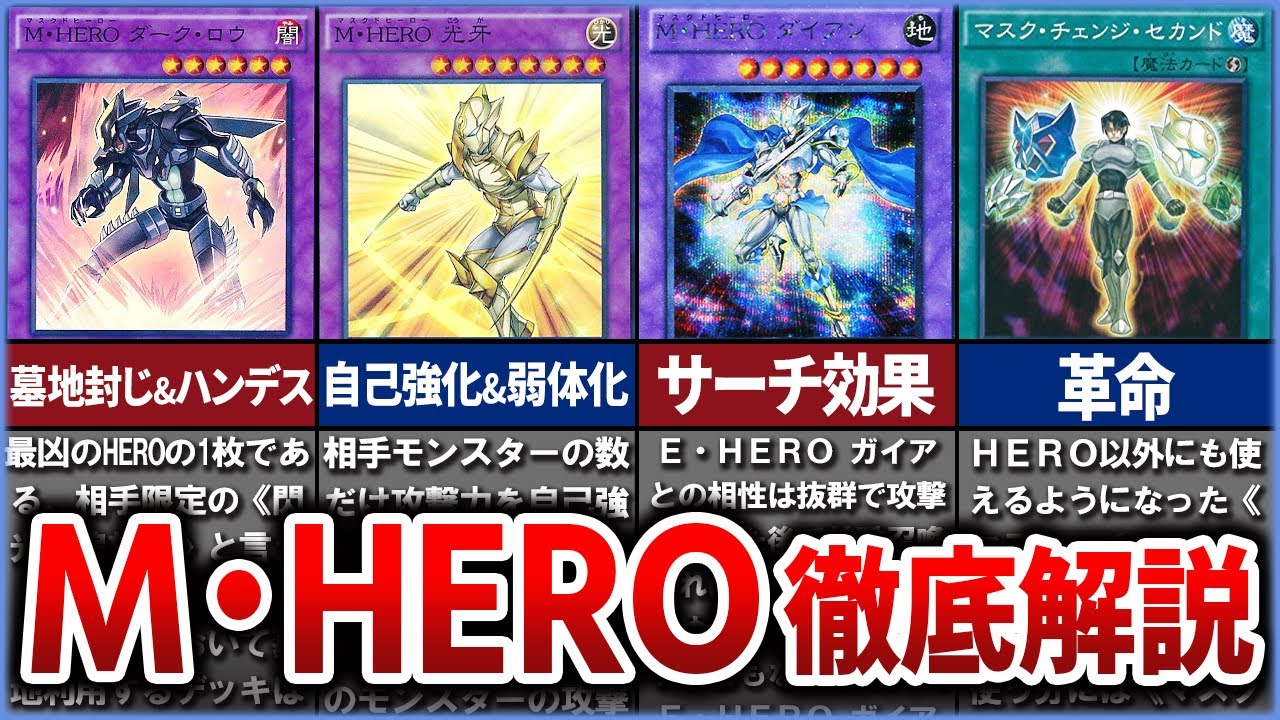 【遊戯王】漫画版GX出身テーマ『M・HERO』という凶悪カード達を徹底解説【ゆっくり解説】#遊戯王ocg #遊戯王 #yugioh #遊戯王gx