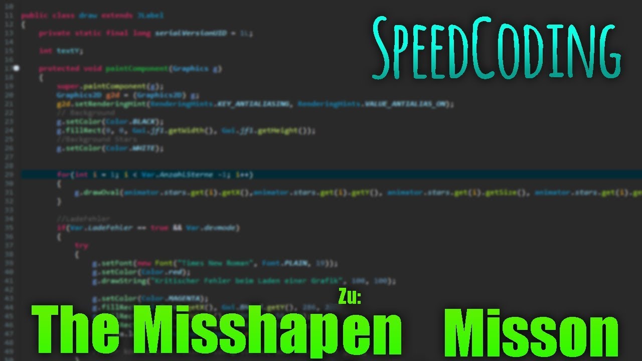 SpeedCoding - The Misshapen Misson #1