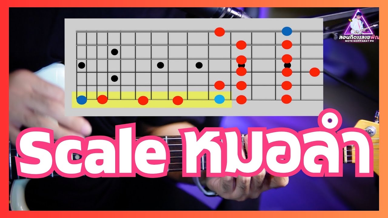 สอนกีตาร์ลายพิณ EP.1. scale หมอลำ #guitar  #กีตาร์ลายพิณ