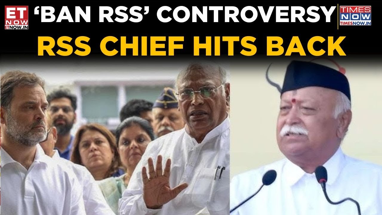 'Ban RSS Controversy | RSS Chief Mohan Bhagwat Responds to Congress Call for Ban | Strong Message