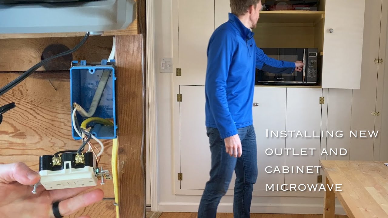 Install Electrical Outlet and Cabinet Microwave diy