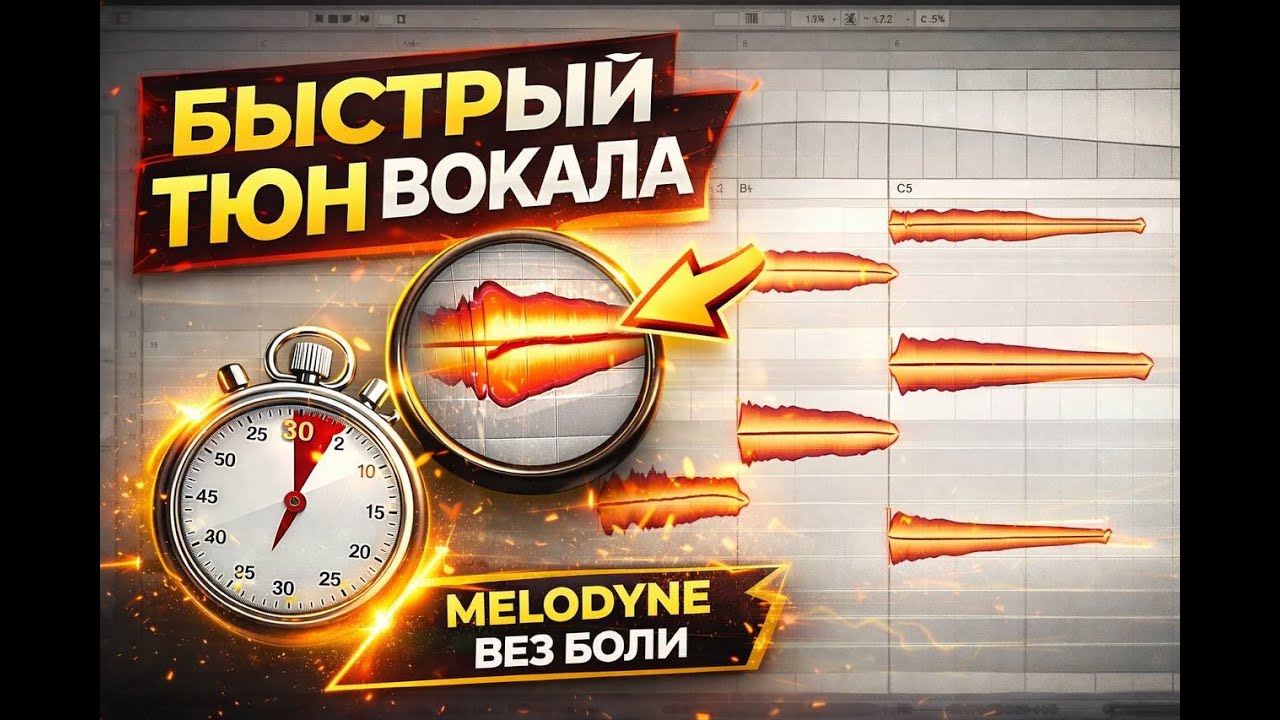Быстрый тюн вокала - Melodyne