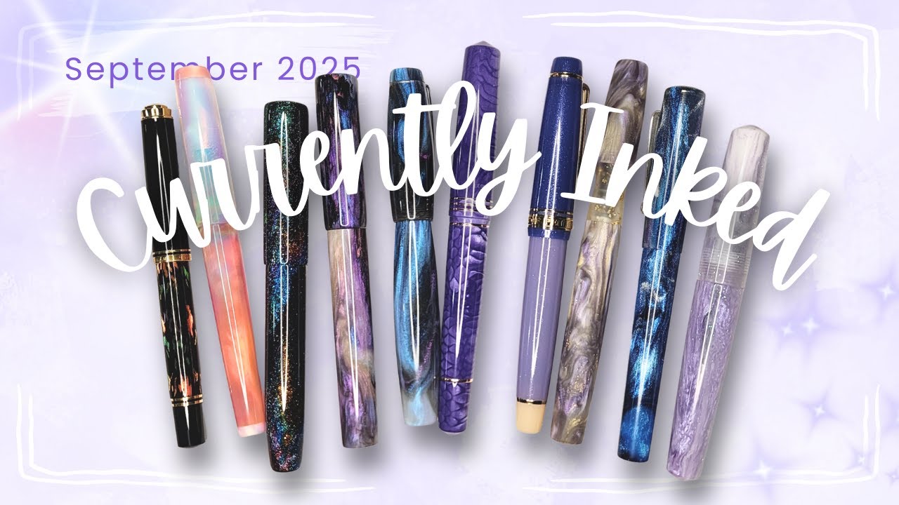 September 2025 Currently Inked #currentlyinked #fountainpen #fountainpenink #fallcolors #maybe