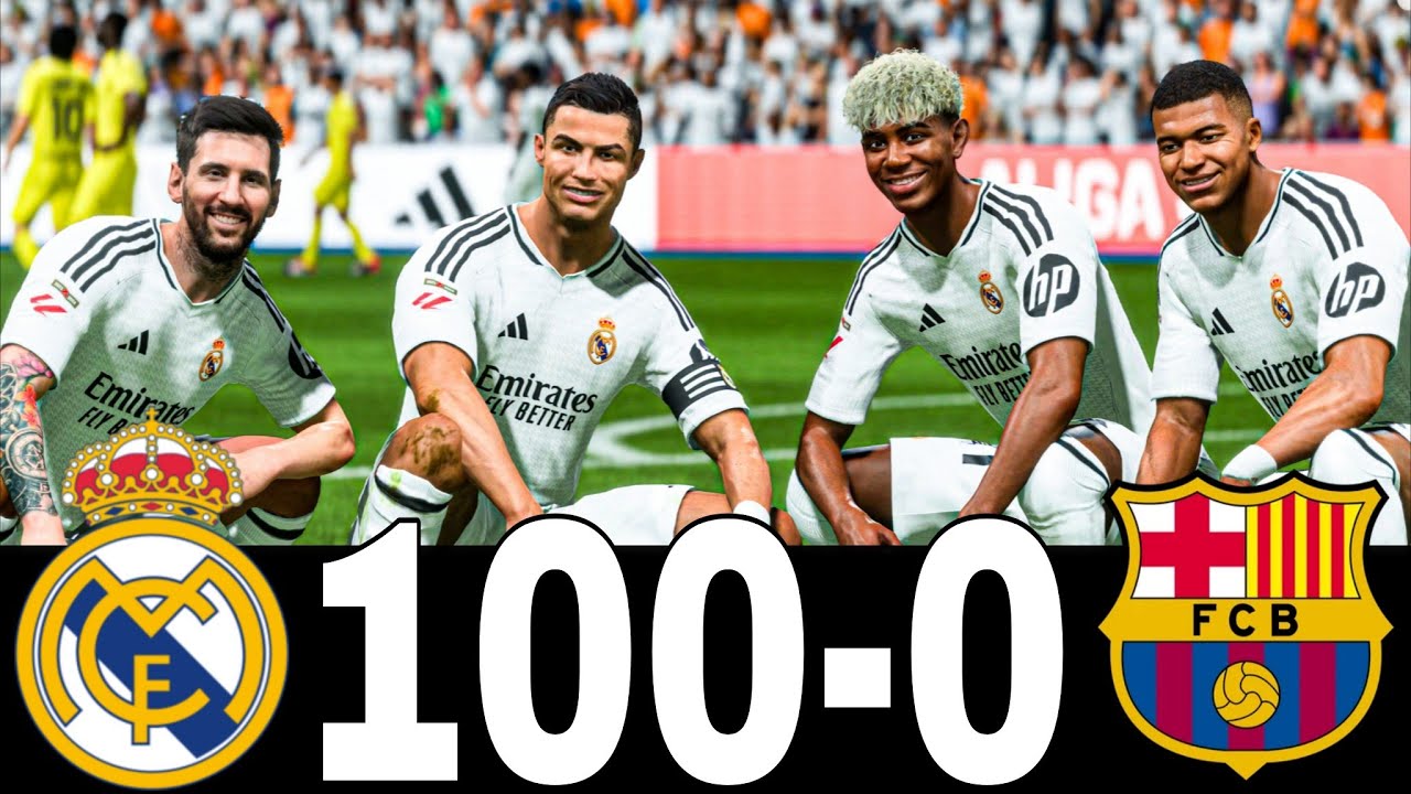 RONALDO MESSI MBAPPE & YAMAL ALL STARS PLAYING TOGETHER | REAL MADRID 100-0 BARCELONA