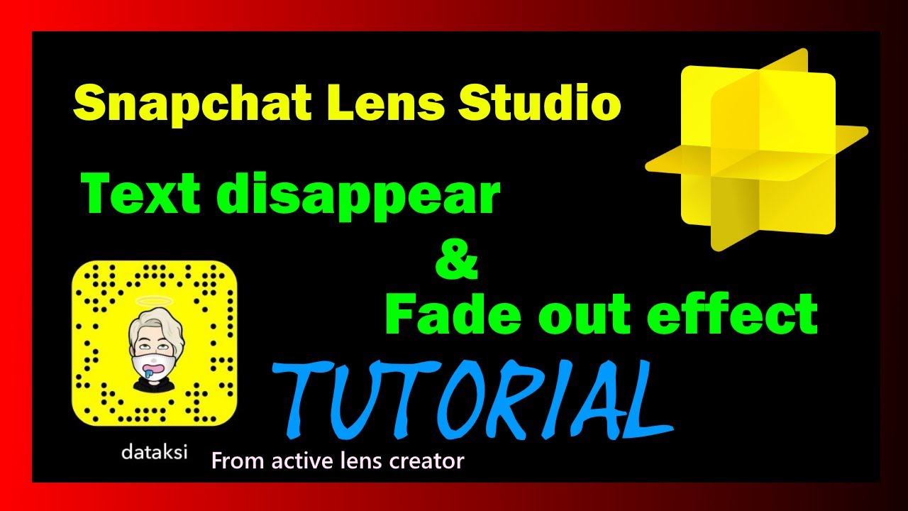 How to make text disappear and do fade out effect? | Snapchat Lens Studio tutorial