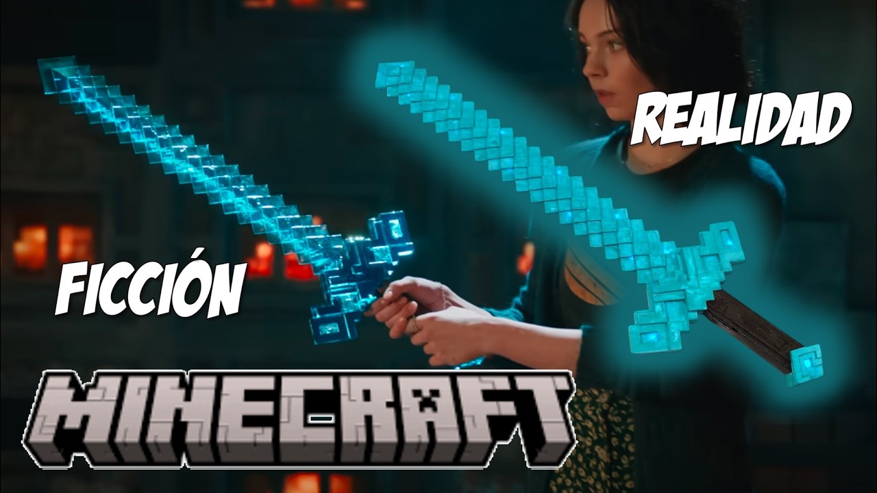 Como hacer LA ESPADA DE DIAMANTE (MINECRAFT MOVIE) #minecraft #steve #EspadaDeDiamante #2025